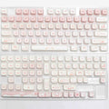 Full set of PBT sublimation keycaps for mechanical keyboard showing 26mm key size