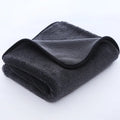 Grey braided twisted car cleaning microfiber towel shown in various sizes for washing and drying vehicles.
