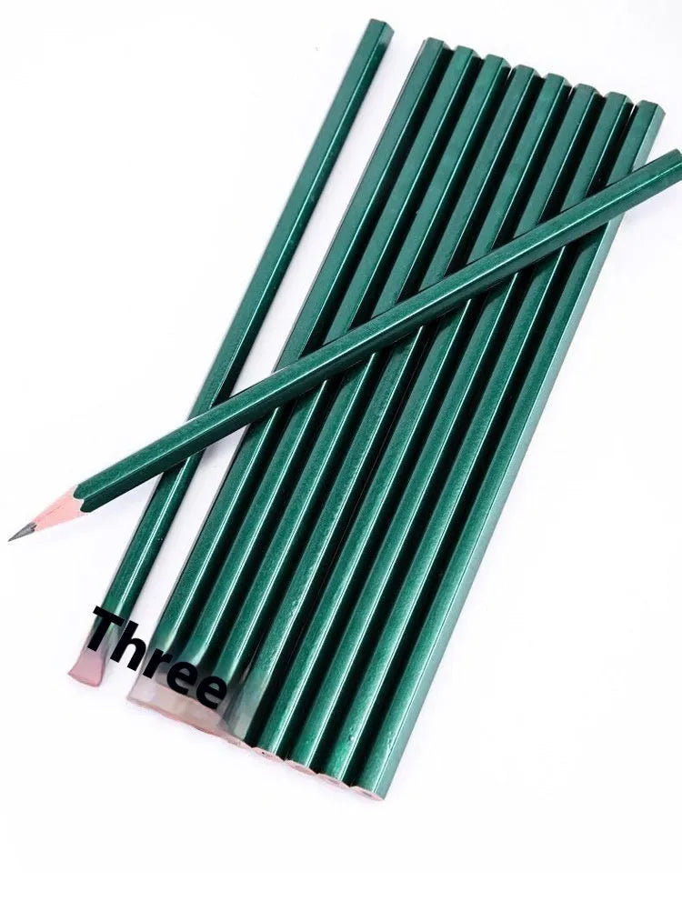 Green Rod 10-piece pencil set with HB and 2B grades and hexagonal wooden pencils