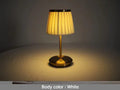 Alloy desk lamp with LED, rechargeable 5200mAh battery, gold silver finish