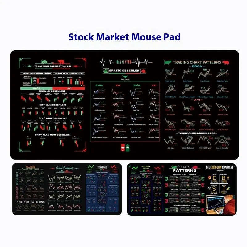 Black rubber mouse pad with printed calculator grid, anti-slip surface for office desks