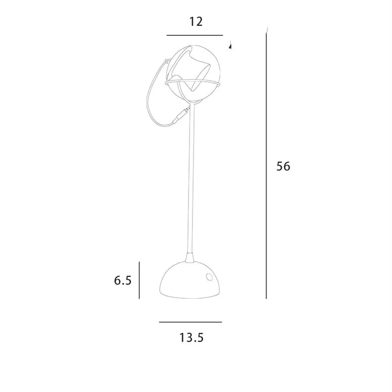 Modern glass desk lamp with touch dimming controls and LED light source