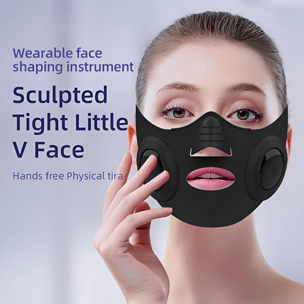 Black photon rejuvenation facial mask beauty device with USB charging port