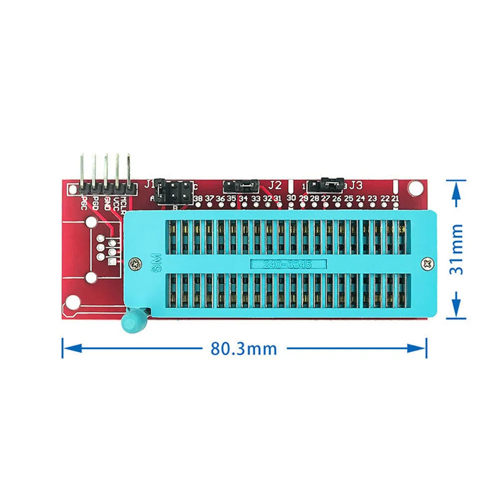 Offline microcontroller programmer burner with ICD2, KIT3 and KIT3.5 socket compatibility
