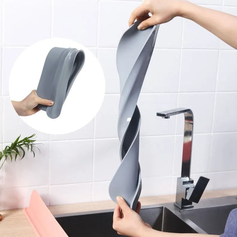 Thick silicone kitchen sink water blocking plate in grey blue black colour options