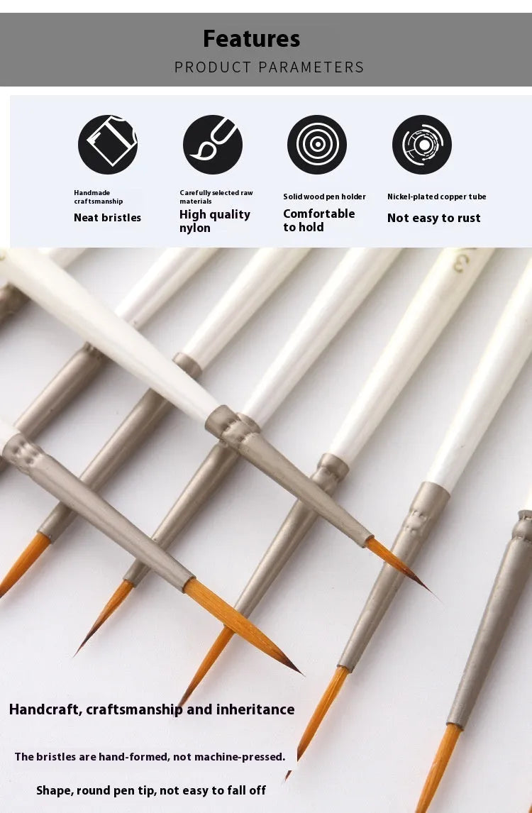 Pearl white art marker pens with nylon wool brush nibs for watercolour acrylic and oil painting