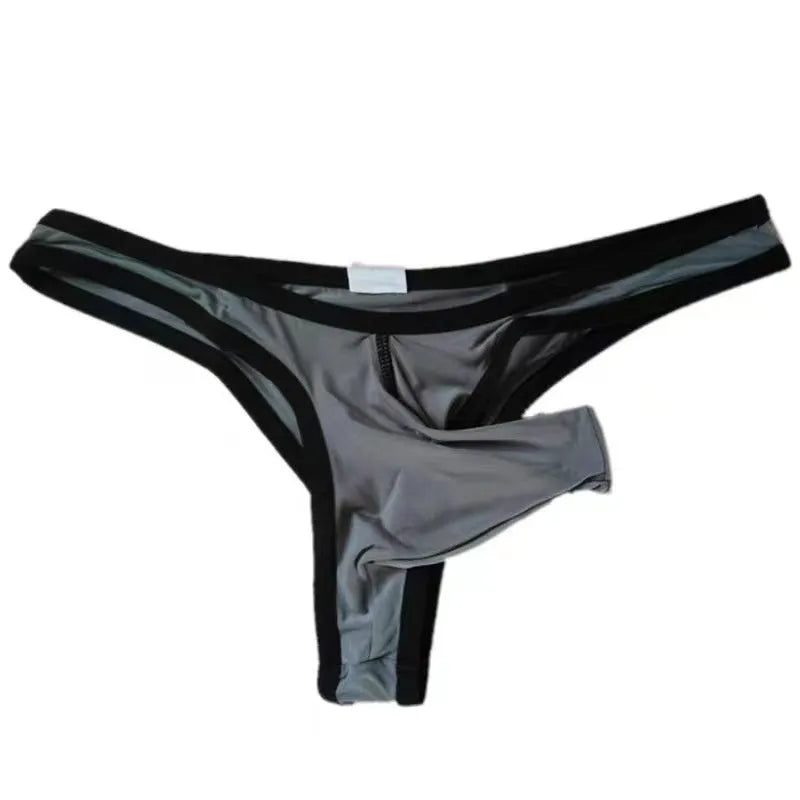 Men's Ice Silk underwear briefs showing elephant nose design in multiple colour options